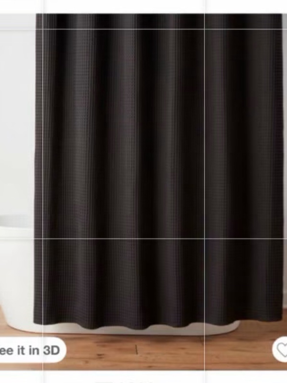 Waffle Weave
Shower
Curtain Black - Threshold new